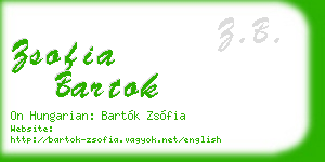 zsofia bartok business card